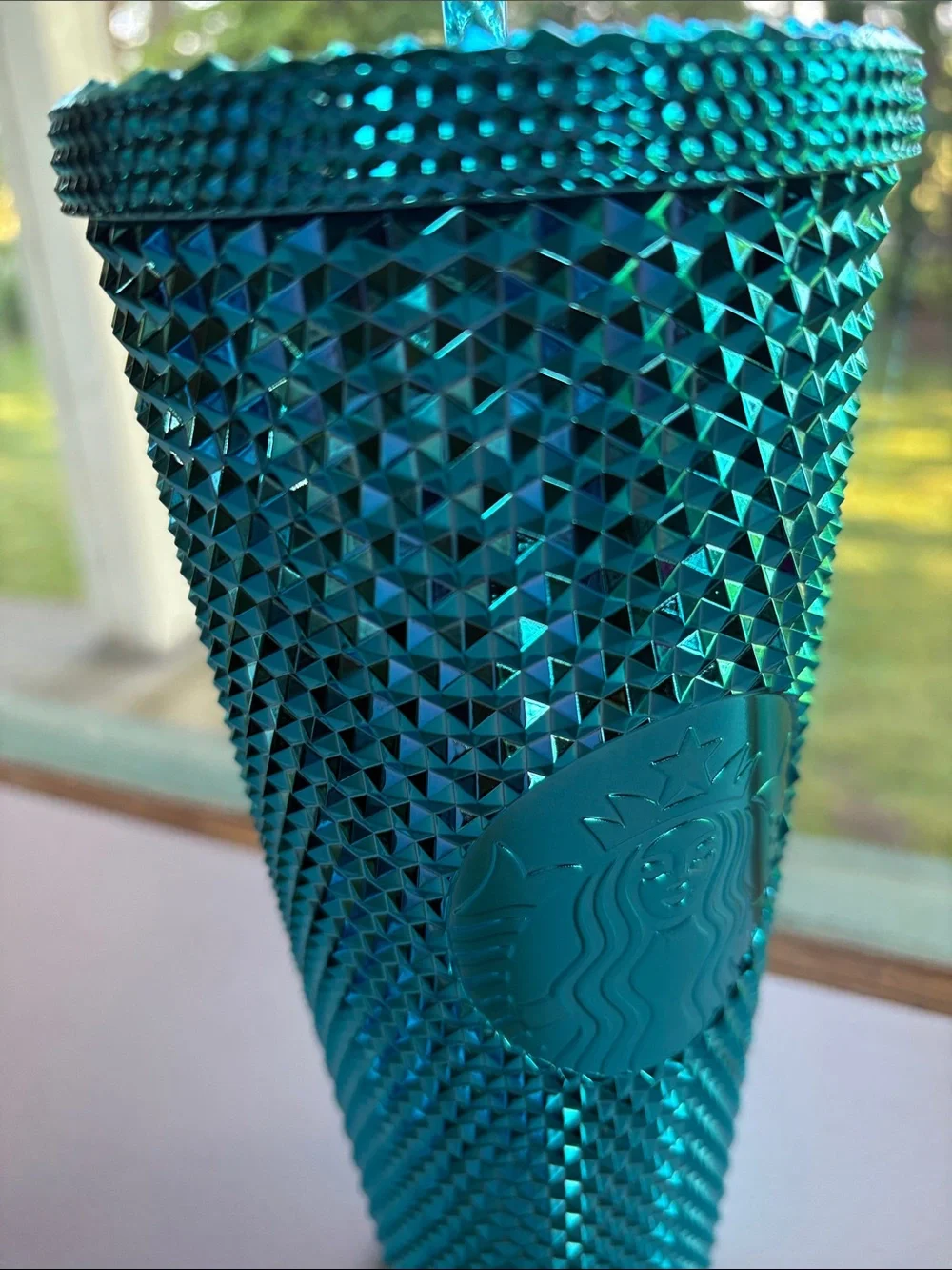 Starbucks Teal Studded Tumbler with Straw